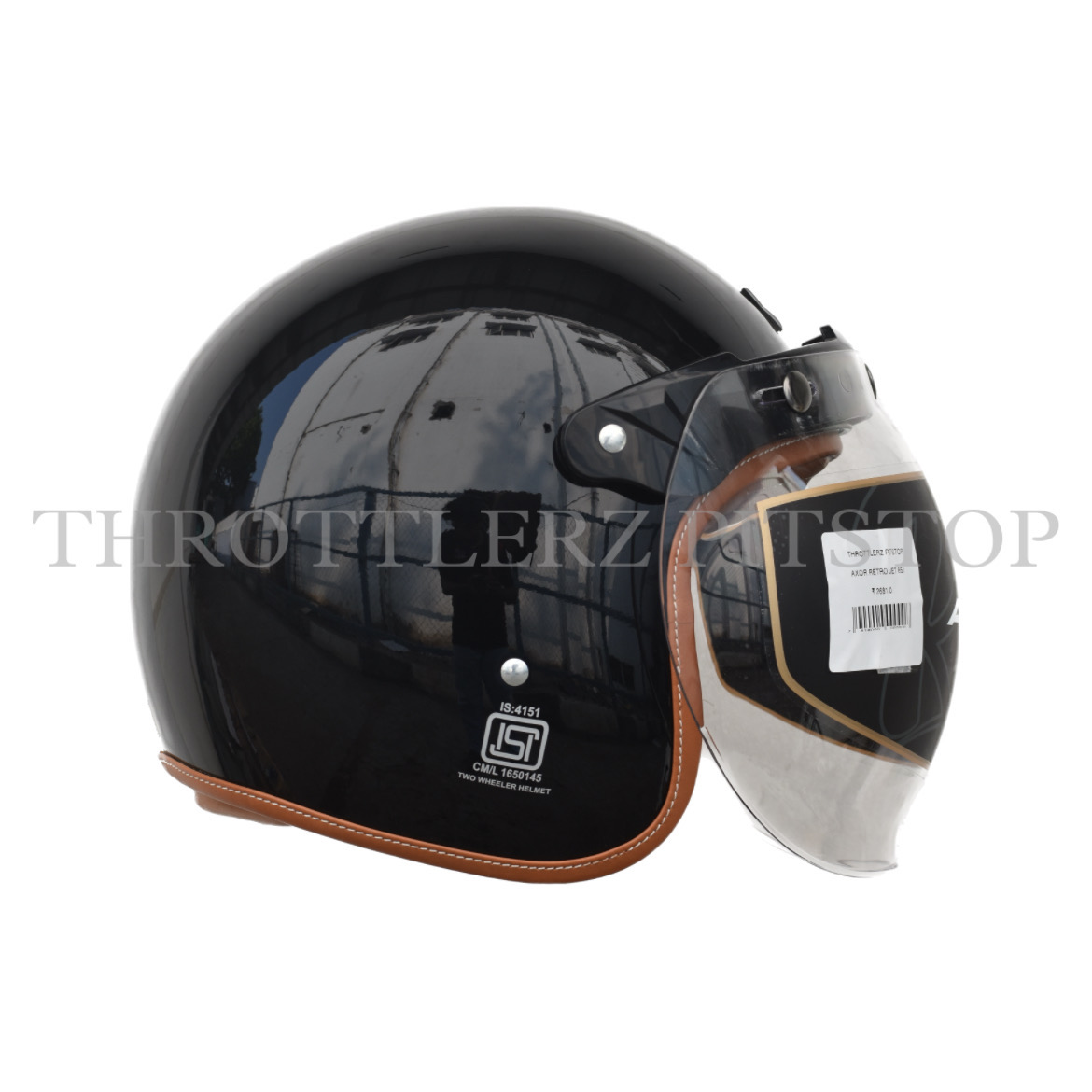 AXOR RETRO JET LEATHER- BLACK GLOSSY - Image 3