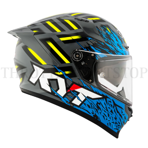 KYT STRIKER 2V FLAMING GREY/BLUE - Image 3