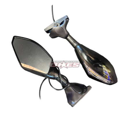 MIRROR W/INDICATOR- DOUBLE : BLACK
