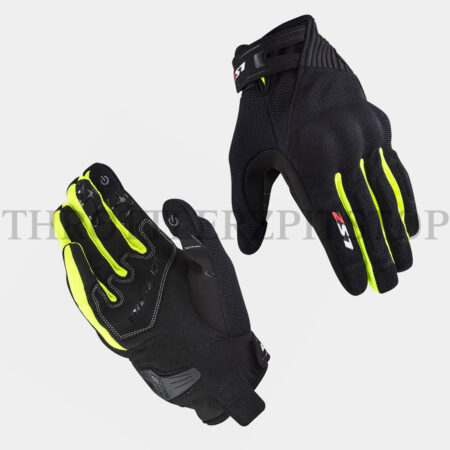 LS2 DARK II EVO MAN GLOVES :BLACK HIV- YELO