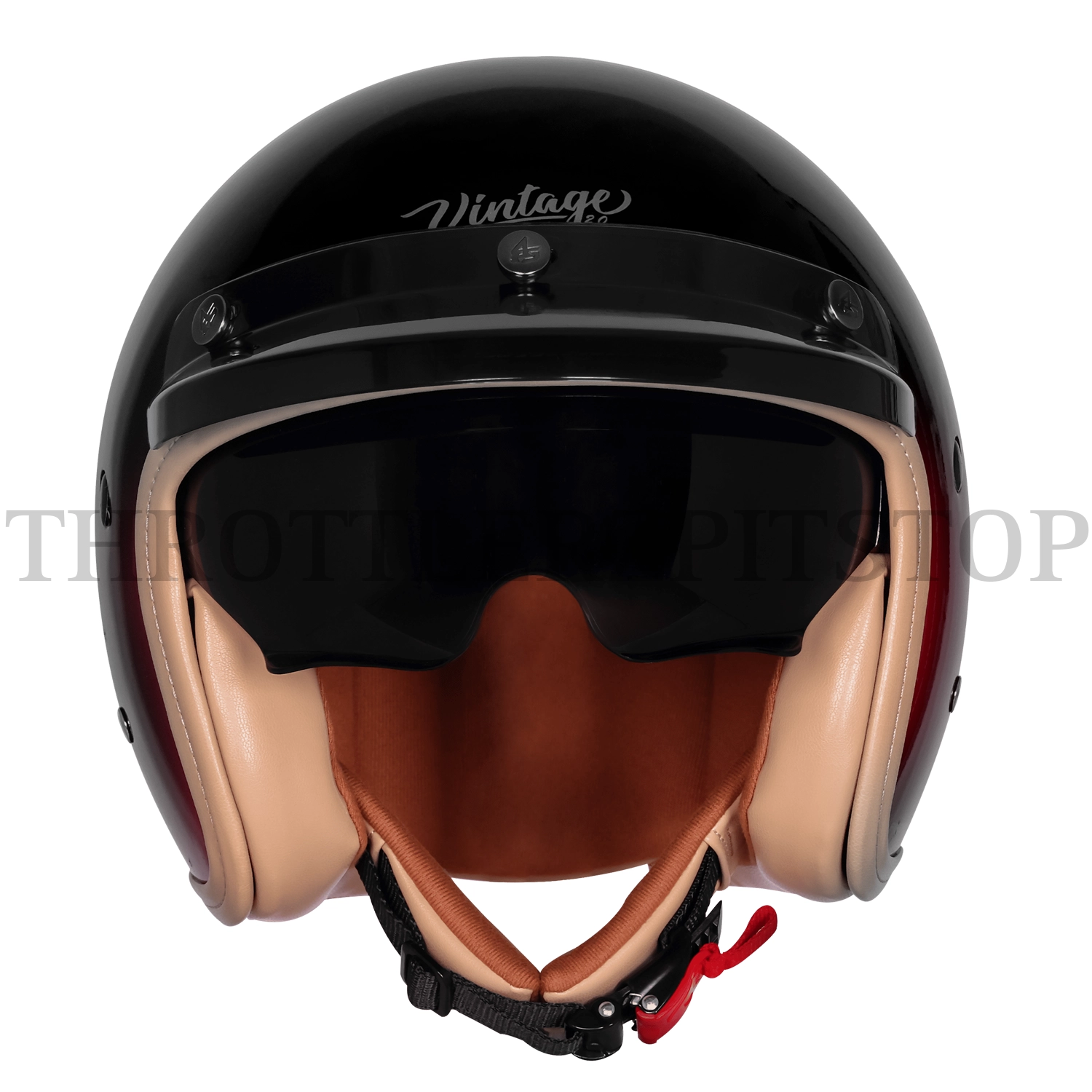 STEELBIRD VINTAGE 2.0 ISS 68 : GLOSSY BLACK - Image 2