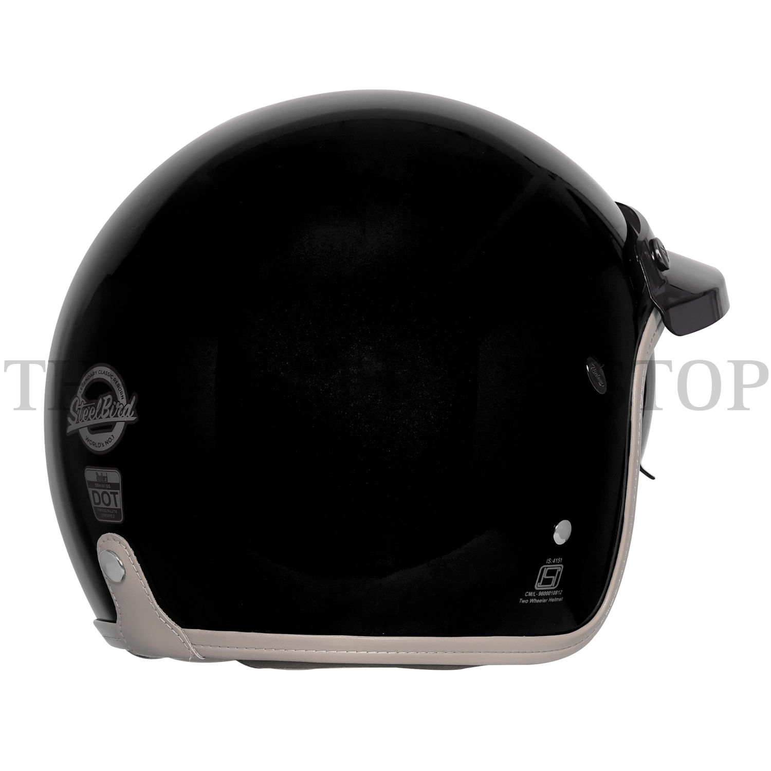 STEELBIRD VINTAGE 2.0 ISS 68 : GLOSSY BLACK - Image 4