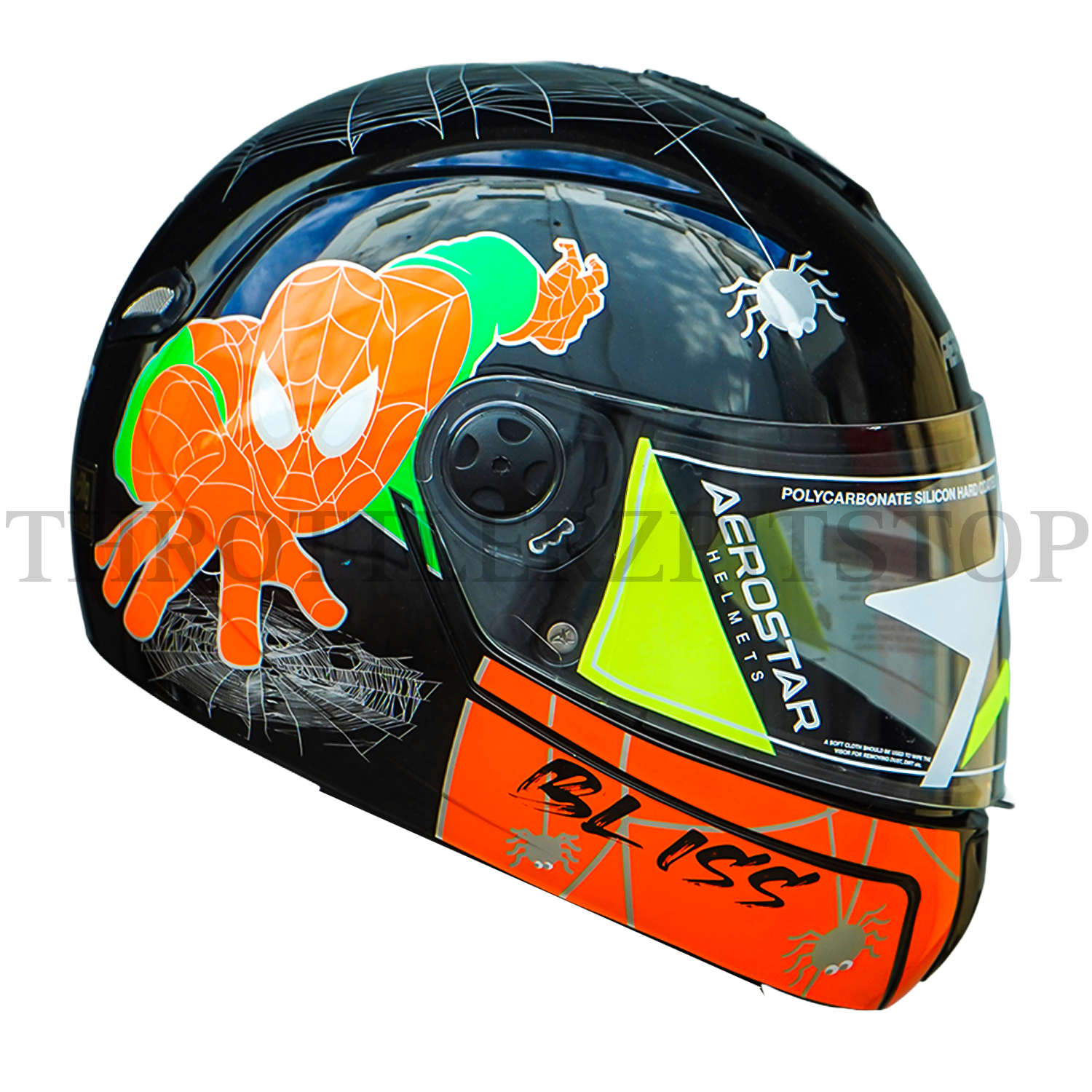 AEROSTAR BLISS KIDS D2 SPIDER MAN : BLACK W/ORANGE - Image 3
