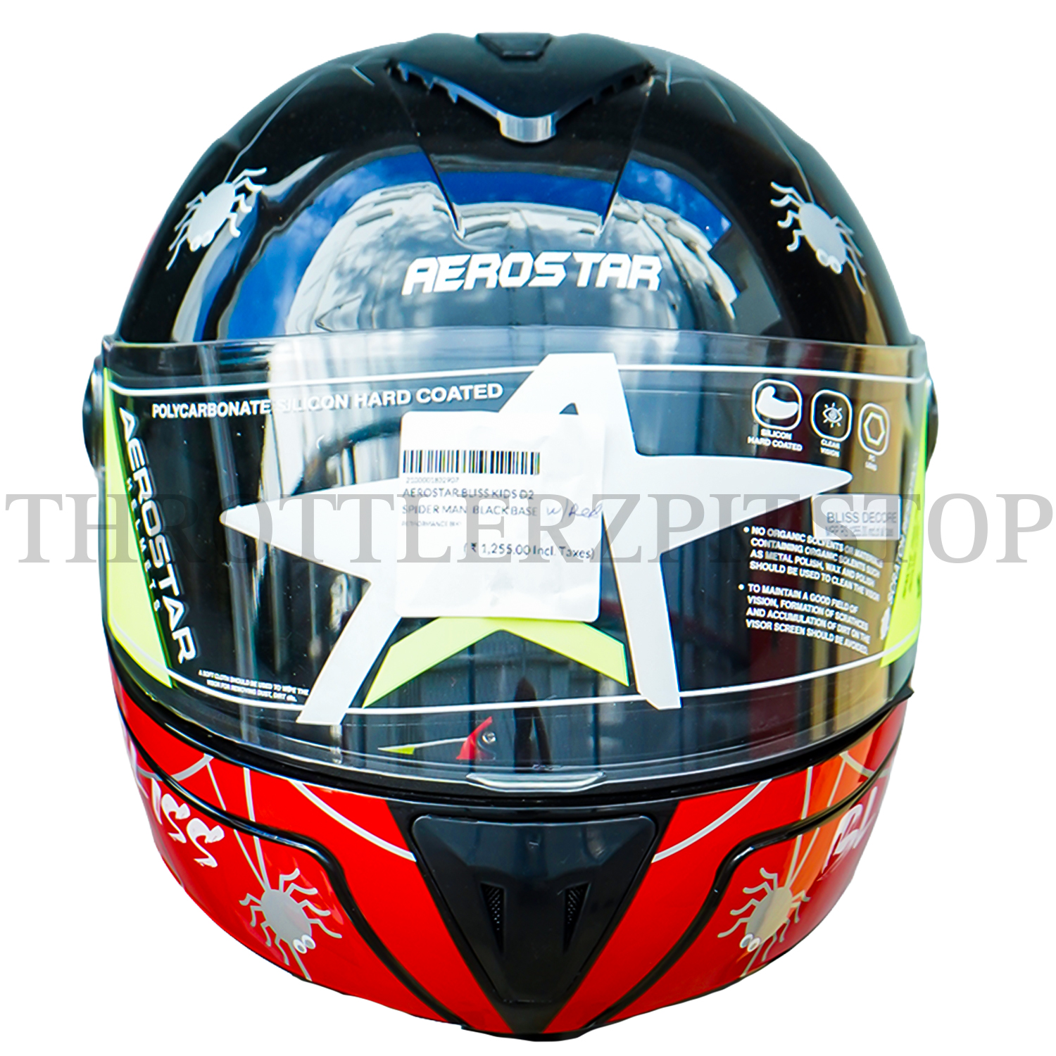 AEROSTAR BLISS KIDS D2 SPIDER MAN : BLACK W/RED - Image 2