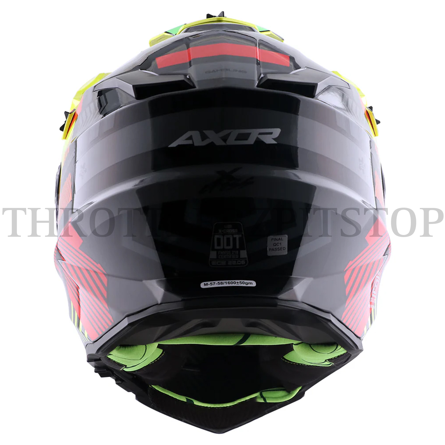 AXOR X-CROSS DUAL VISOR GAMBLING : BLACK /NEON/YELLOW - Image 4